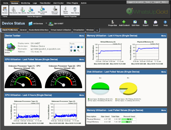 Device Status Dashboard